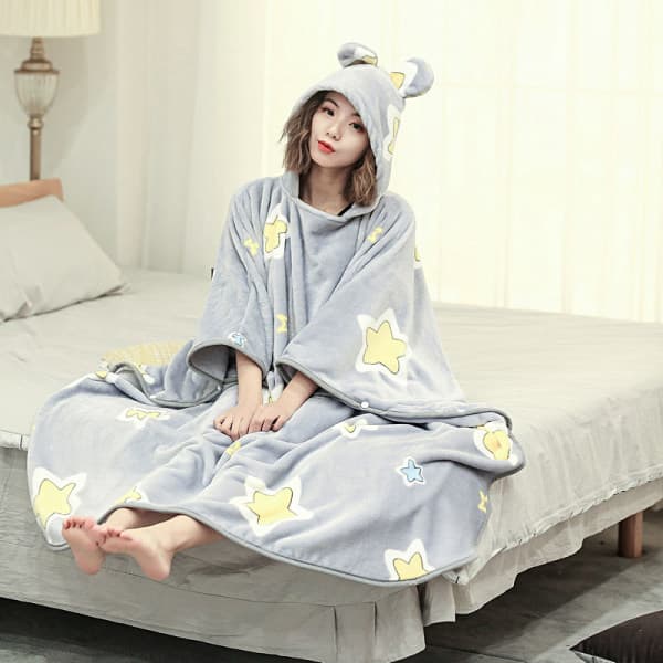 Áo choàng đa năng flannel