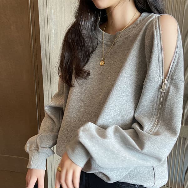 áo nỉ hở vai tay dài