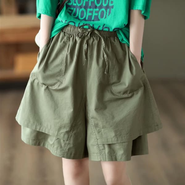 Quần ống rộng cổ điển casual
