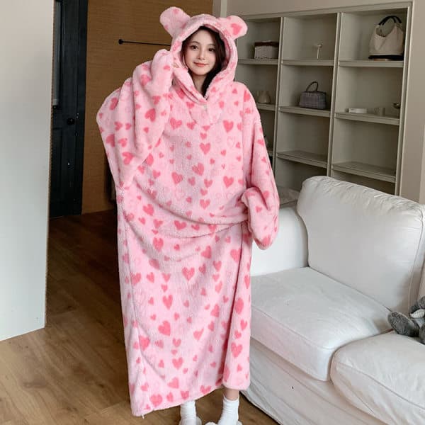 Váy ngủ lót lông đáng yêu