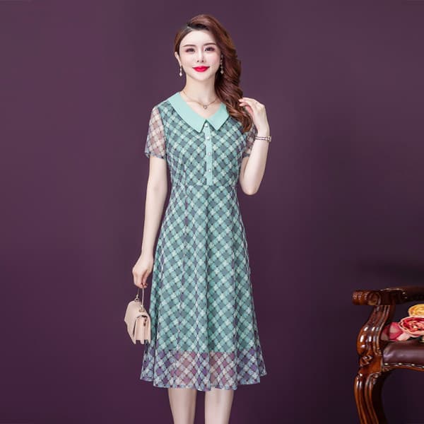Đầm voan trễ vai (2)