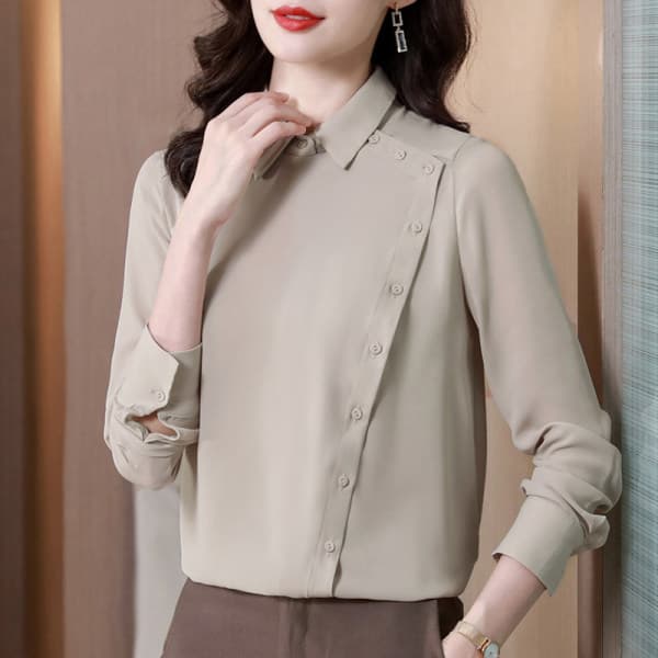 Áo sơ mi voan điệu đà
