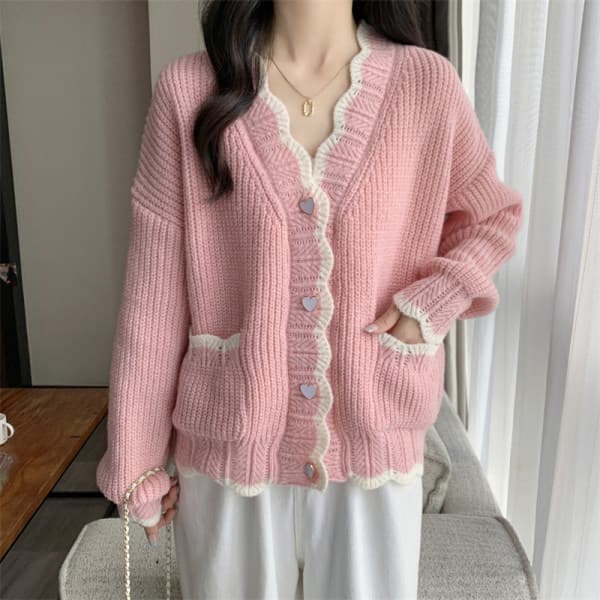 Áo khoác cadigan cổ chữ V