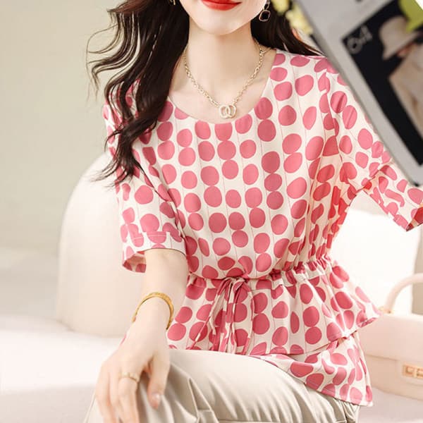 Áo sơ mi ôm eo dập ly