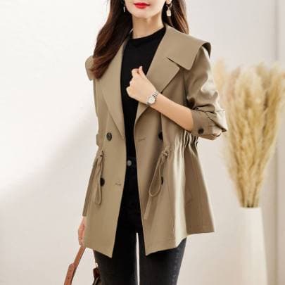 Áo khoác trend coat ôm eo thời trang
