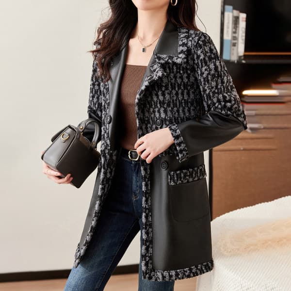 Áo khoác 2 kiểu mặc phối cổ bẻ