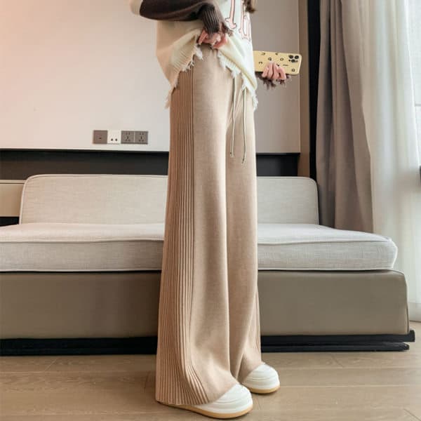 Quần dệt kim ống rộng tôn dáng
