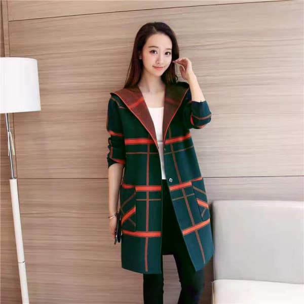 Áo khoác dệt kim dáng dài thanh lịch