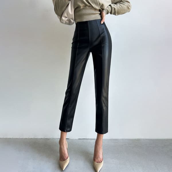 Quần ống suông cạp cao phong cách casual