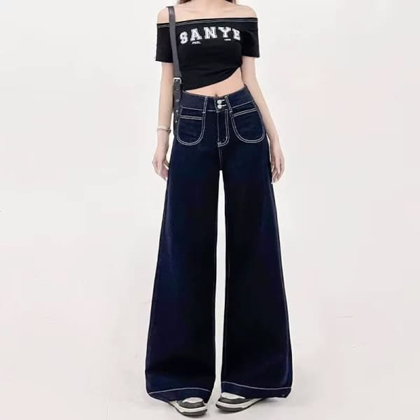 Quần jeans cạp cao thời trang