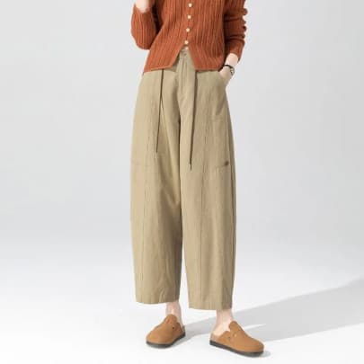 Quần cạp cao tôn dáng phong cách casual